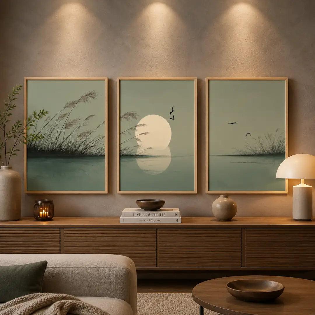 Sage Green Wall Art Set of 3