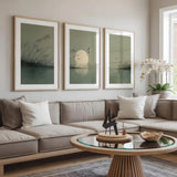 Sage green wall art for living room