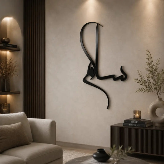 Salam Arabic calligraphy wall art acrylic Islamic decor black golden silver Pakistan