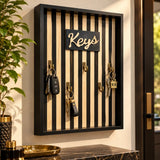 Stylish Wall Mounted Wooden Key Cabinet and Holder