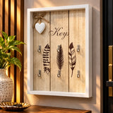 Decorative wooden key cabinet for home and office