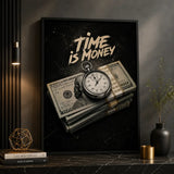 Time Is Money premium framed wall art Pakistan