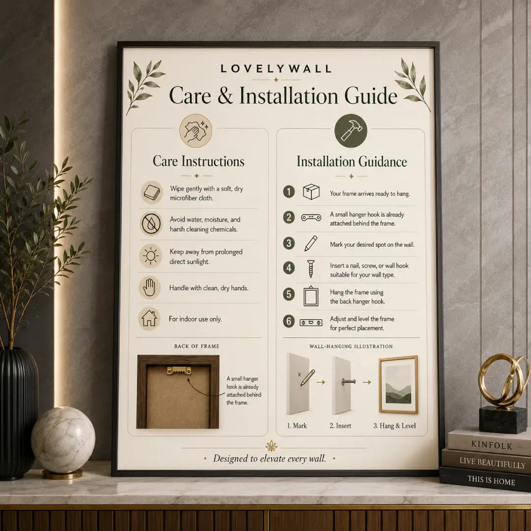 Motivational framed wall art for home office