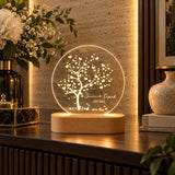 Tree of Love personalized couples LED night light