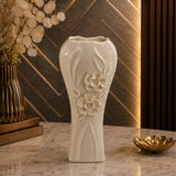 Elegant ceramic flower relief vase for luxury home decor Pakistan