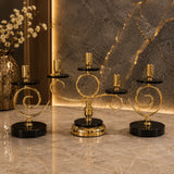 Golden Spiral Candelabra Set luxury decorative candle holders Pakistan