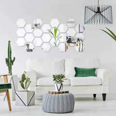 Modern Hexagonal Wall Mirror Pieces