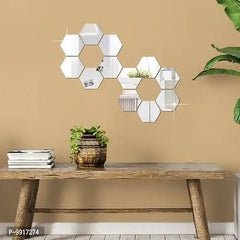 Modern Hexagonal Wall Mirror Pieces