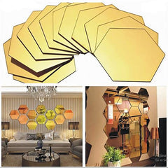 Modern Hexagonal Wall Mirror Pieces