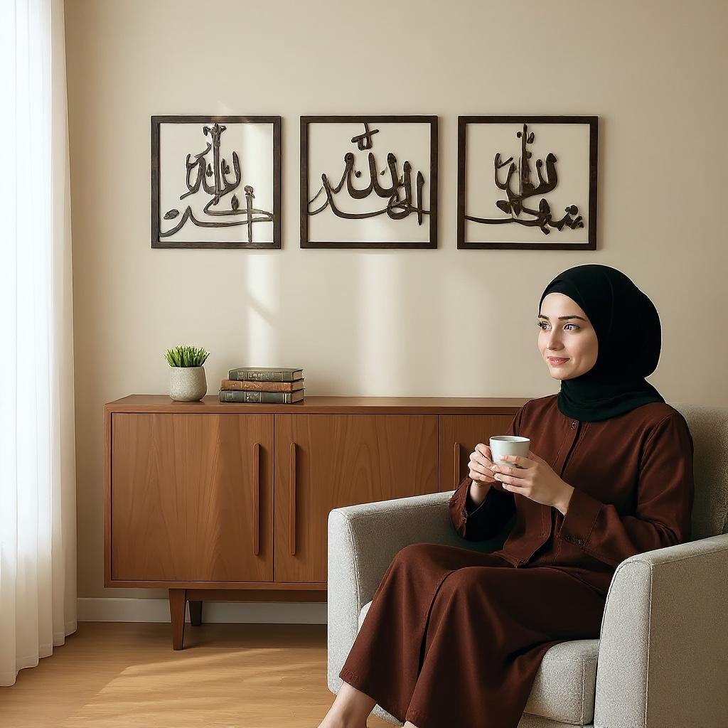 Islamic Calligraphy 14x8 Inches Pack of 3 PG-0003