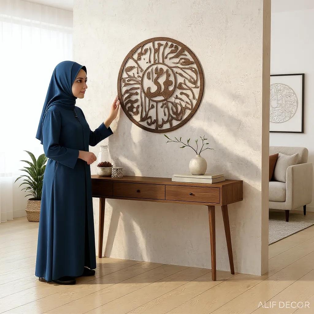 Islamic Calligraphy Round 14x14 Inches Pack of 3 PG-0005
