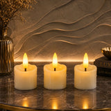 Realistic Flickering LED Pillar Candles Set of 3 luxury home decor Pakistan