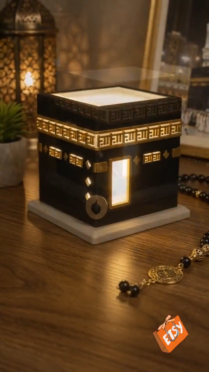 Modern Islamic Kaaba lamp for bedroom decoration