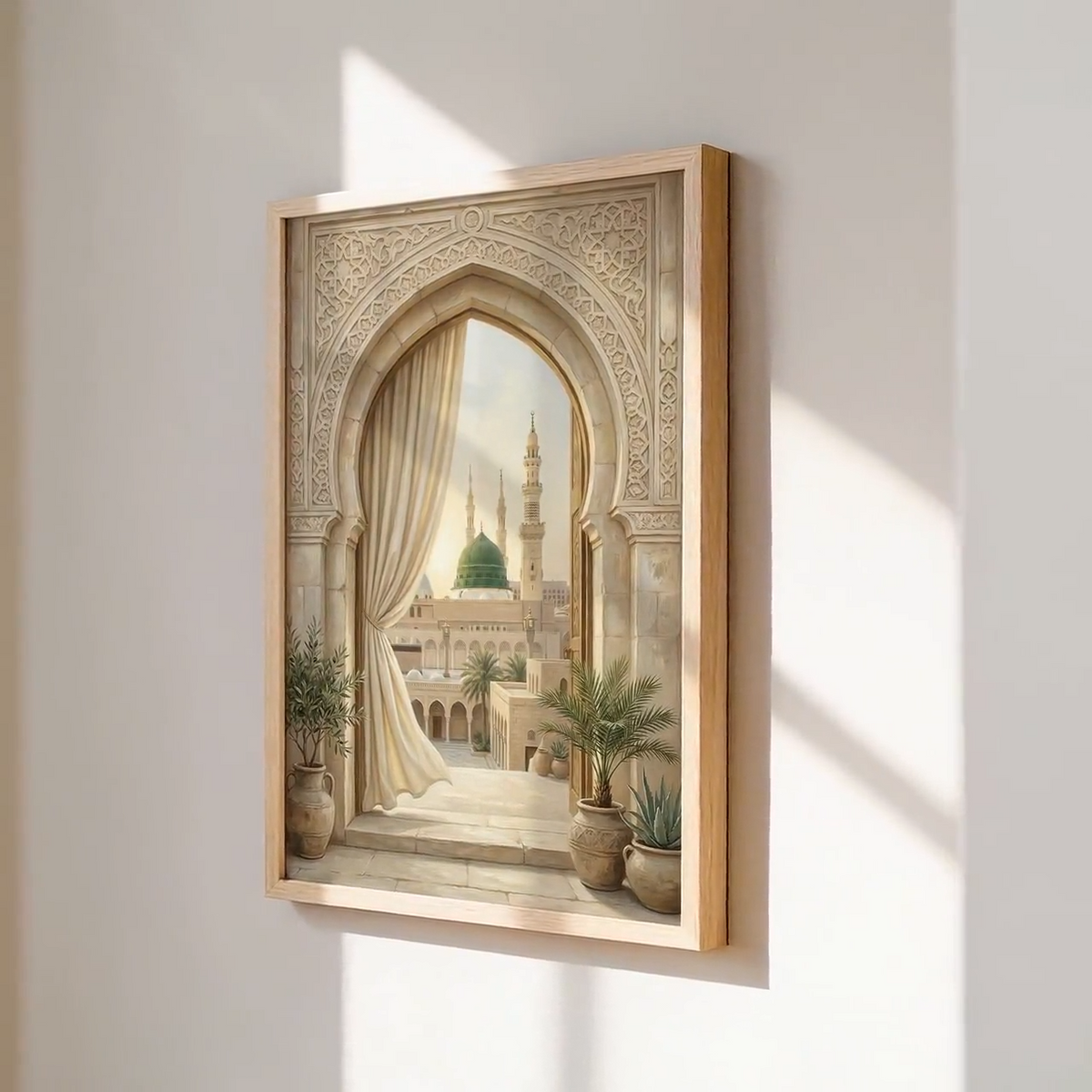 Islamic mosque architecture print inspired by Masjid Nabawi