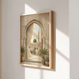 Islamic mosque architecture print inspired by Masjid Nabawi